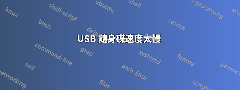 USB 隨身碟速度太慢