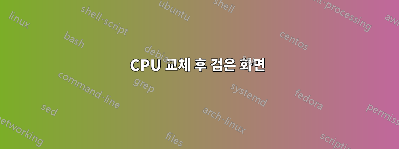 CPU 교체 후 검은 화면