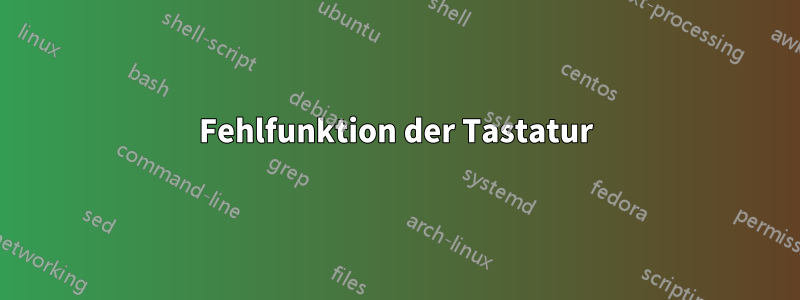 Fehlfunktion der Tastatur