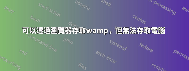 可以透過瀏覽器存取wamp，但無法存取電腦