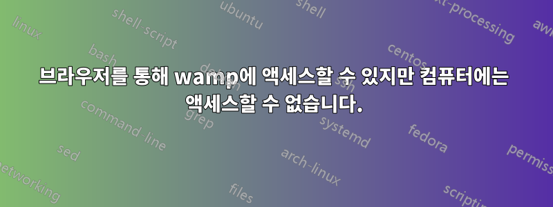 브라우저를 통해 wamp에 액세스할 수 있지만 컴퓨터에는 액세스할 수 없습니다.