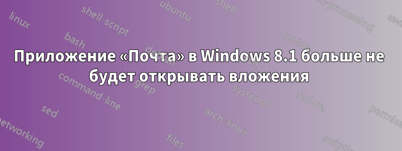 Приложение «Почта» в Windows 8.1 больше не будет открывать вложения