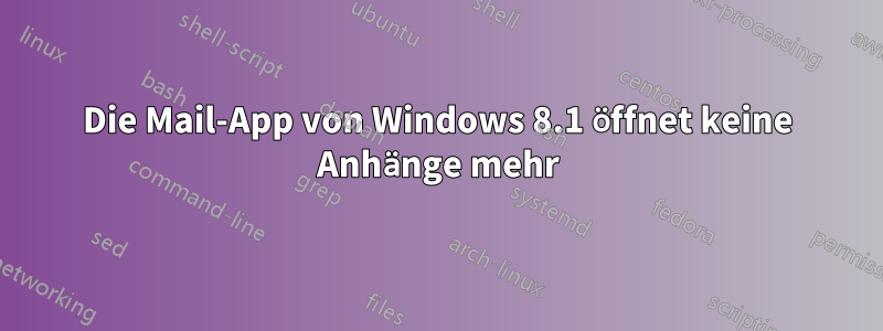 Die Mail-App von Windows 8.1 öffnet keine Anhänge mehr