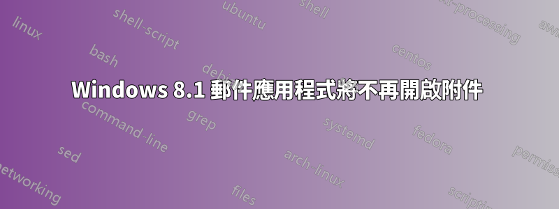 Windows 8.1 郵件應用程式將不再開啟附件