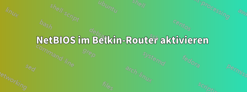 NetBIOS im Belkin-Router aktivieren