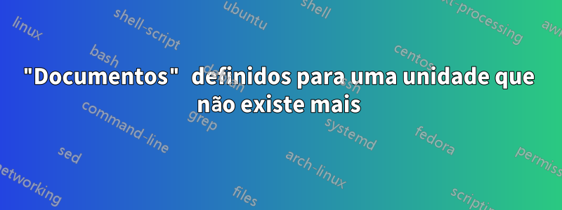 "Documentos" definidos para uma unidade que não existe mais