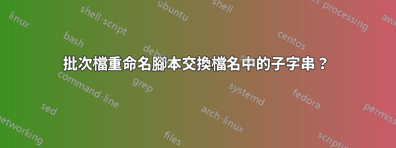 批次檔重命名腳本交換檔名中的子字串？