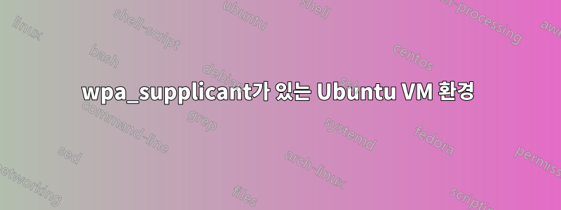 wpa_supplicant가 있는 Ubuntu VM 환경