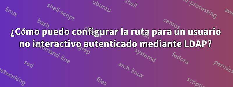 ¿Cómo puedo configurar la ruta para un usuario no interactivo autenticado mediante LDAP?