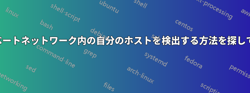 プライベートネットワーク内の自分のホストを検出する方法を探しています