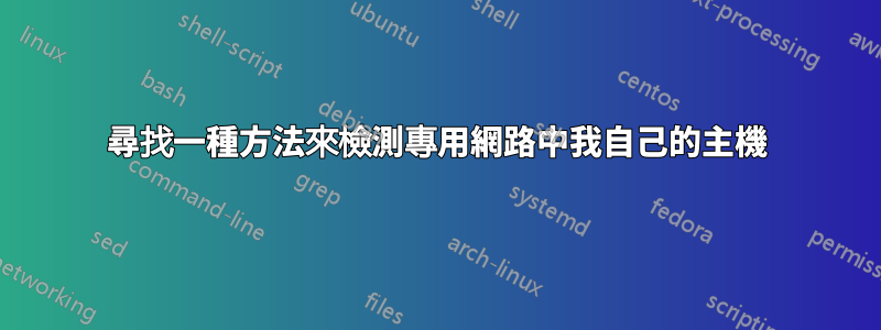 尋找一種方法來檢測專用網路中我自己的主機