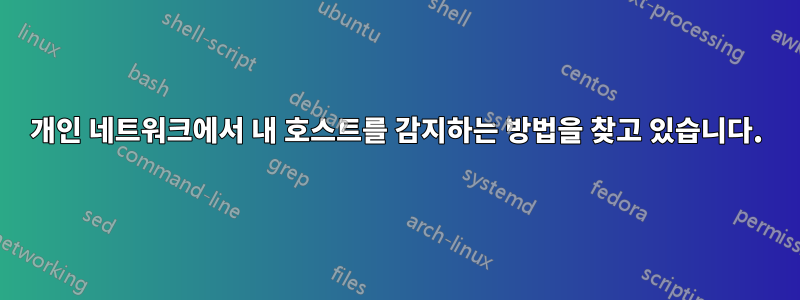 개인 네트워크에서 내 호스트를 감지하는 방법을 찾고 있습니다.