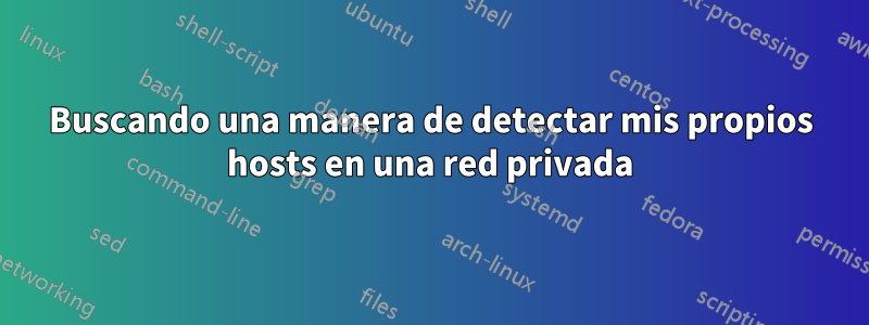 Buscando una manera de detectar mis propios hosts en una red privada