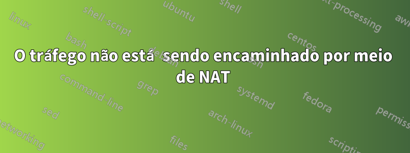 O tráfego não está sendo encaminhado por meio de NAT