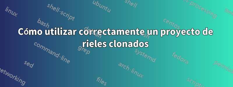 Cómo utilizar correctamente un proyecto de rieles clonados