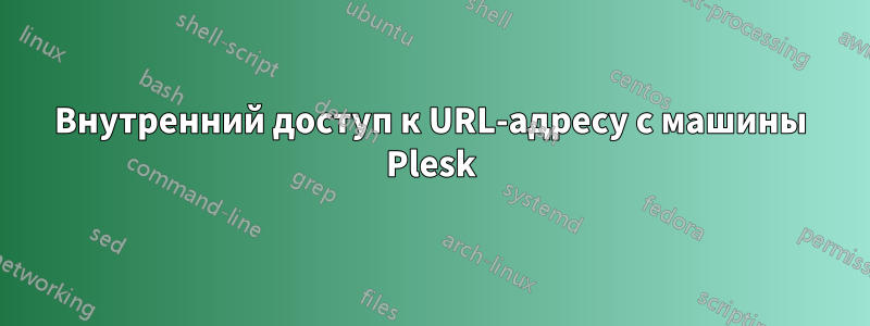 Внутренний доступ к URL-адресу с машины Plesk