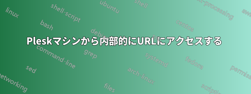 Pleskマシンから内部的にURLにアクセスする