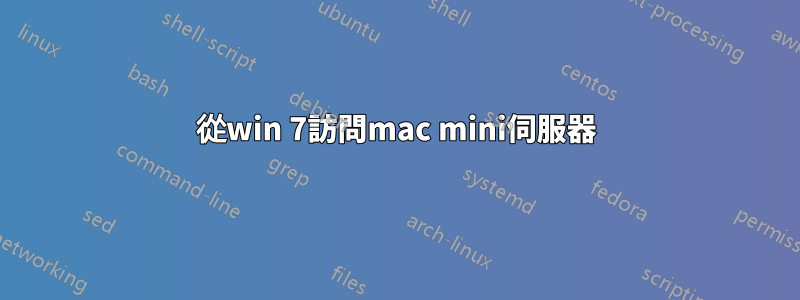 從win 7訪問mac mini伺服器