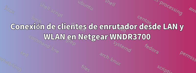 Conexión de clientes de enrutador desde LAN y WLAN en Netgear WNDR3700