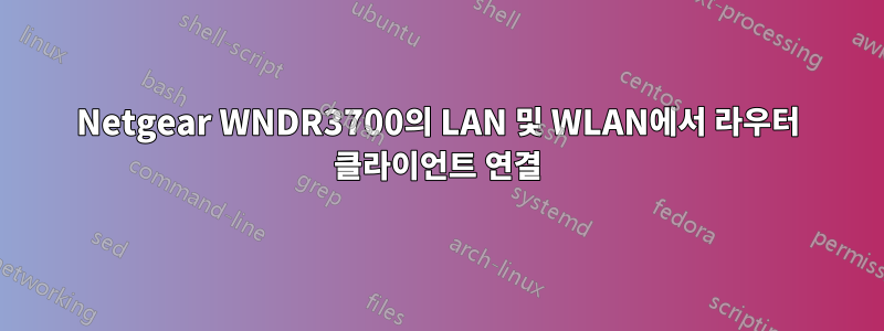 Netgear WNDR3700의 LAN 및 WLAN에서 라우터 클라이언트 연결