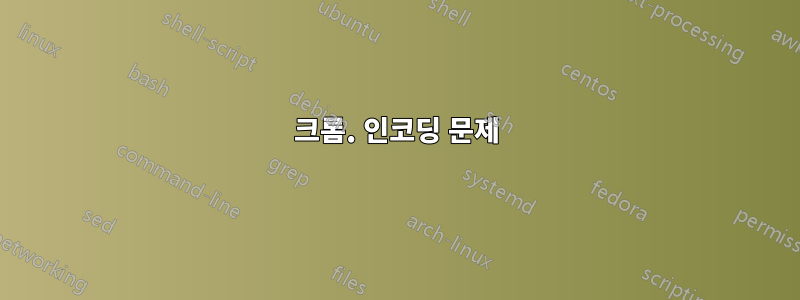 크롬. 인코딩 문제