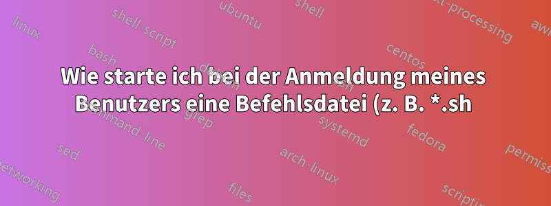 Wie starte ich bei der Anmeldung meines Benutzers eine Befehlsdatei (z. B. *.sh) in einem separaten Shell-Interaktionsprogramm (z. B. iTerm2)?