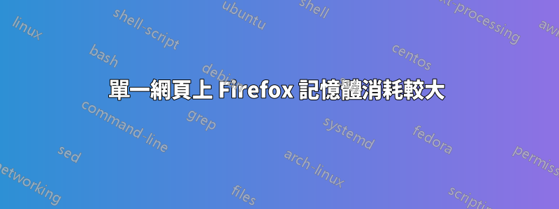 單一網頁上 Firefox 記憶體消耗較大