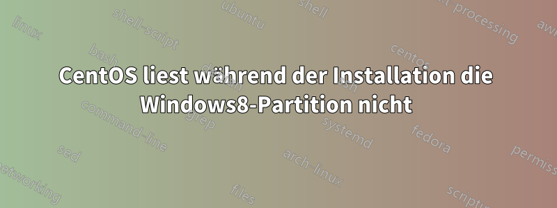 CentOS liest während der Installation die Windows8-Partition nicht