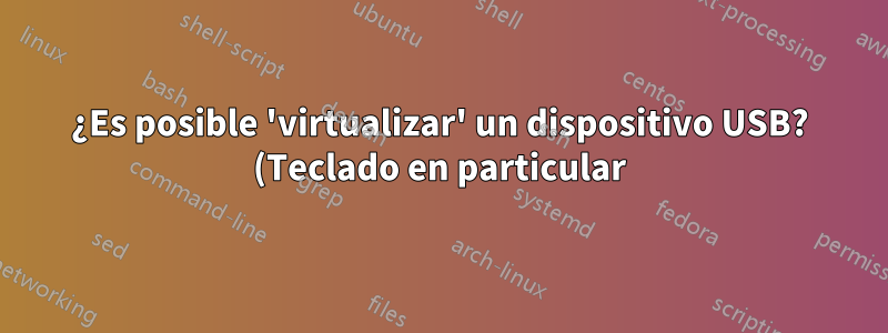 ¿Es posible 'virtualizar' un dispositivo USB? (Teclado en particular)