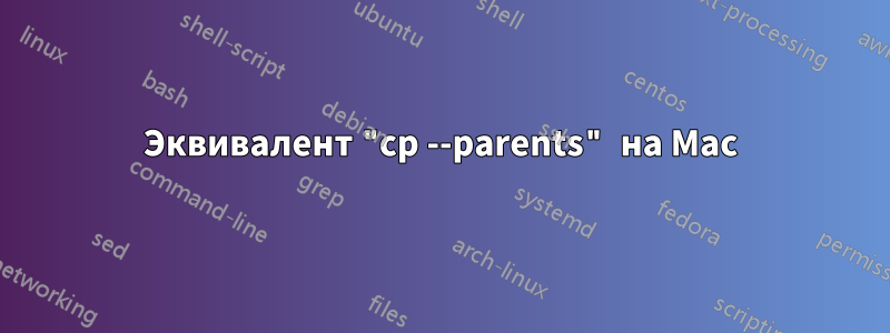 Эквивалент "cp --parents" на Mac