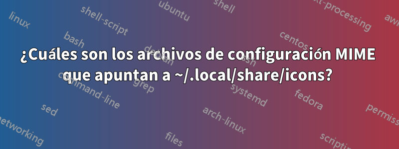 ¿Cuáles son los archivos de configuración MIME que apuntan a ~/.local/share/icons?