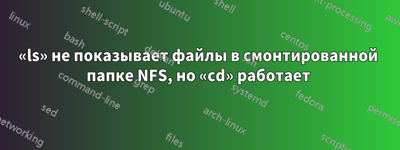 «ls» не показывает файлы в смонтированной папке NFS, но «cd» работает