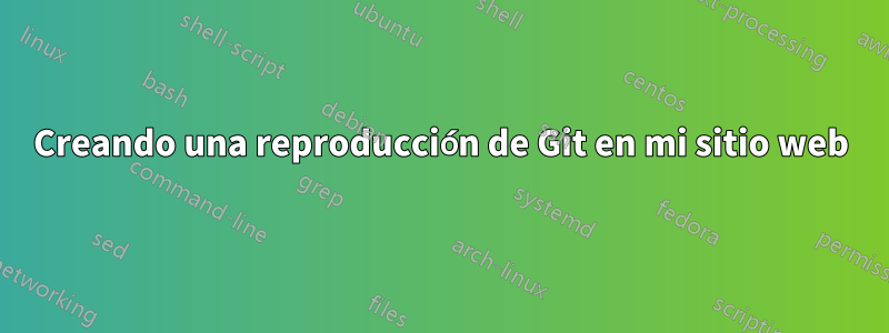 Creando una reproducción de Git en mi sitio web