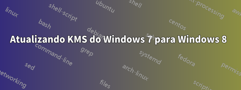 Atualizando KMS do Windows 7 para Windows 8 