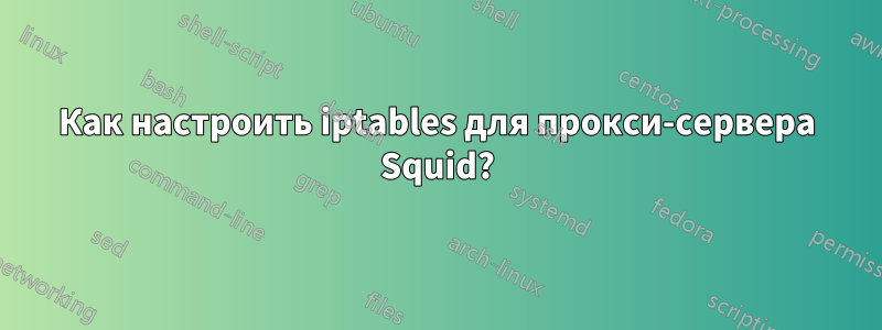 Как настроить iptables для прокси-сервера Squid?