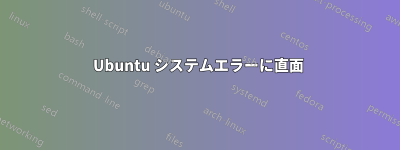 Ubuntu システムエラーに直面