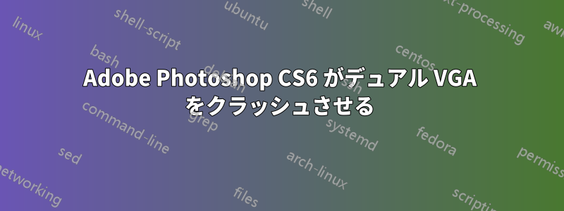 Adobe Photoshop CS6 がデュアル VGA をクラッシュさせる