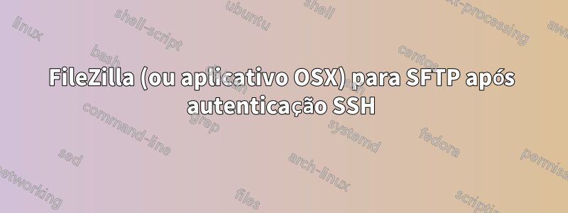 FileZilla (ou aplicativo OSX) para SFTP após autenticação SSH