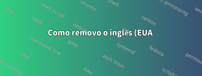 Como removo o inglês (EUA) do Windows 8.1?
