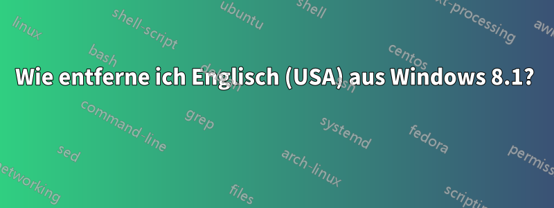 Wie entferne ich Englisch (USA) aus Windows 8.1? 