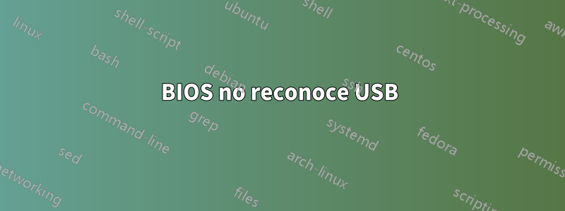 BIOS no reconoce USB