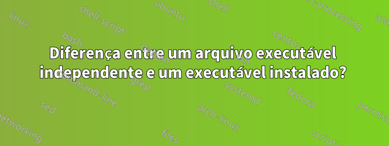 Diferença entre um arquivo executável independente e um executável instalado?