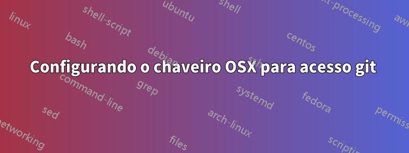 Configurando o chaveiro OSX para acesso git