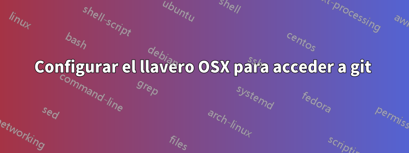 Configurar el llavero OSX para acceder a git