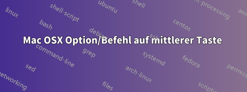 Mac OSX Option/Befehl auf mittlerer Taste