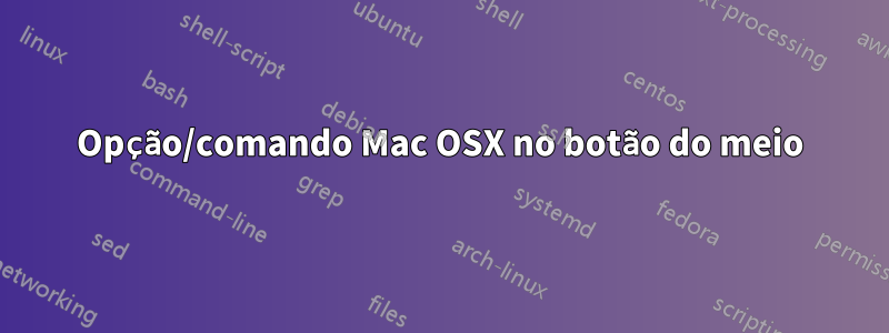 Opção/comando Mac OSX no botão do meio