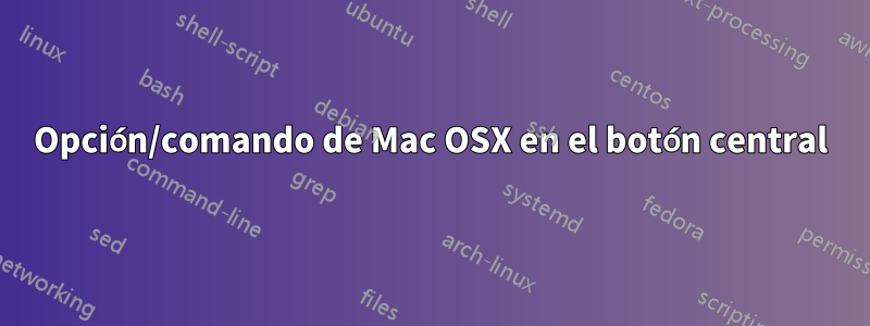 Opción/comando de Mac OSX en el botón central