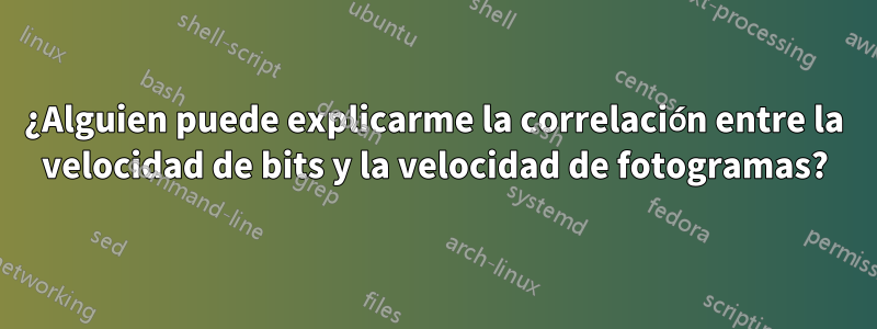 ¿Alguien puede explicarme la correlación entre la velocidad de bits y la velocidad de fotogramas?