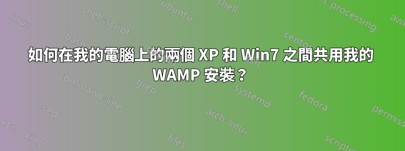 如何在我的電腦上的兩個 XP 和 Win7 之間共用我的 WAMP 安裝？