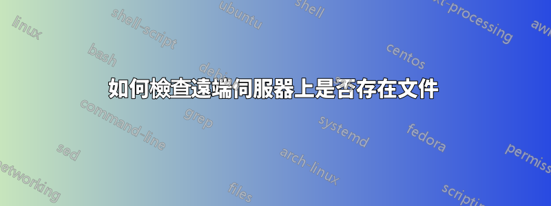 如何檢查遠端伺服器上是否存在文件